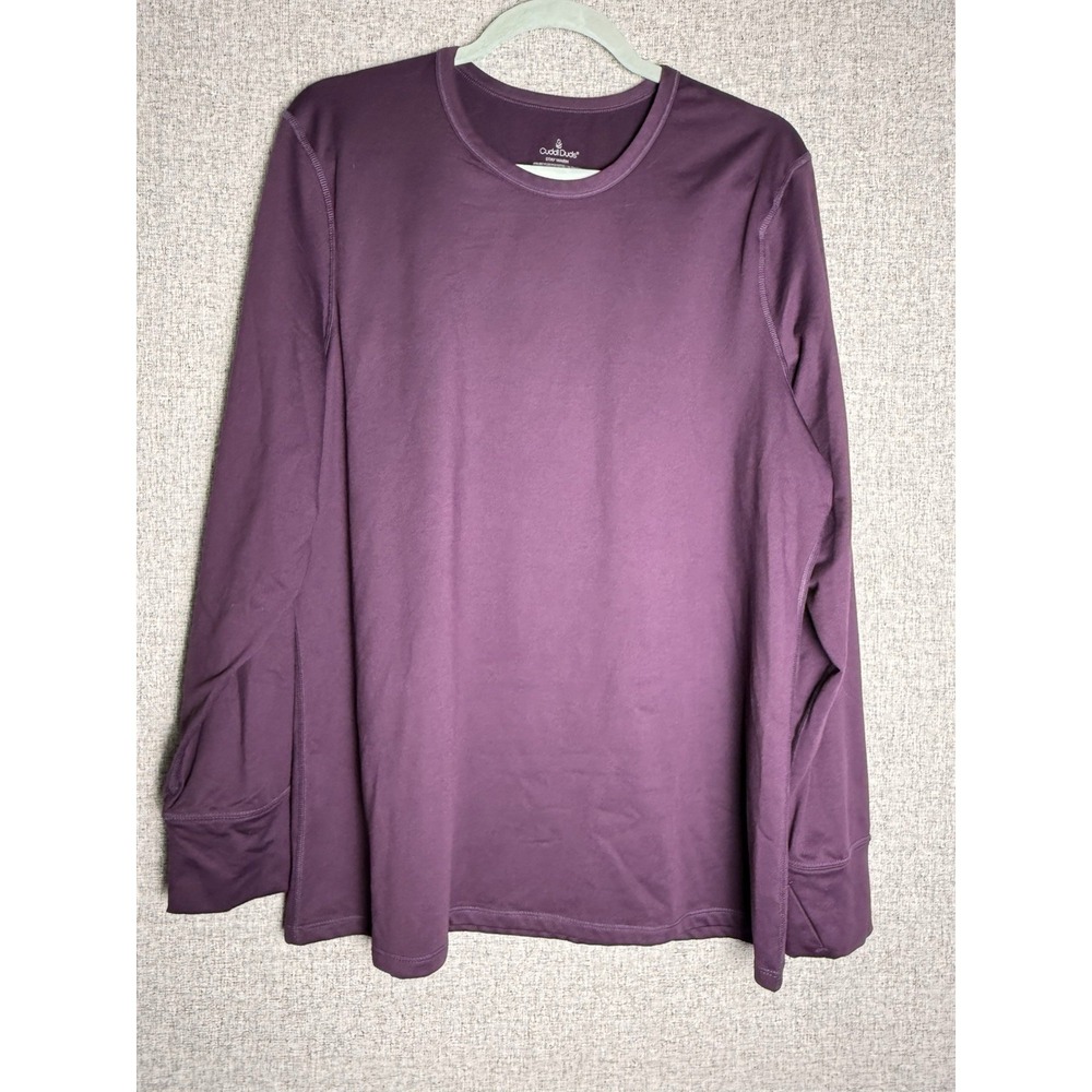 Cuddl Duds Pajama Set Purple Eggplant Pants Long Sleeve Top SET Stretch Cozy XXL